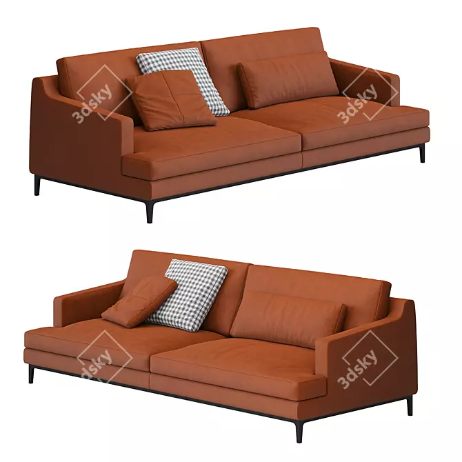 Elegant Bellport Sofa by Poliform 3D model image 1