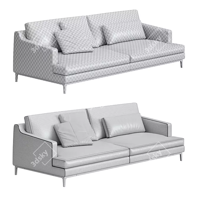 Elegant Bellport Sofa by Poliform 3D model image 3