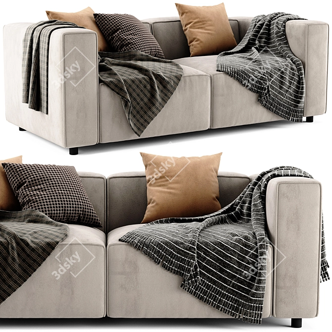 Contemporary BoConcept Carmo 2-Seater Sofa 3D model image 1