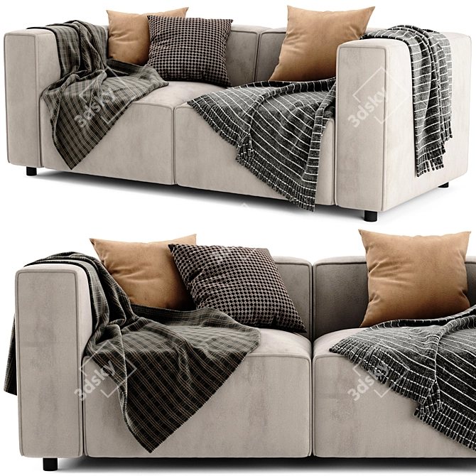 Contemporary BoConcept Carmo 2-Seater Sofa 3D model image 3