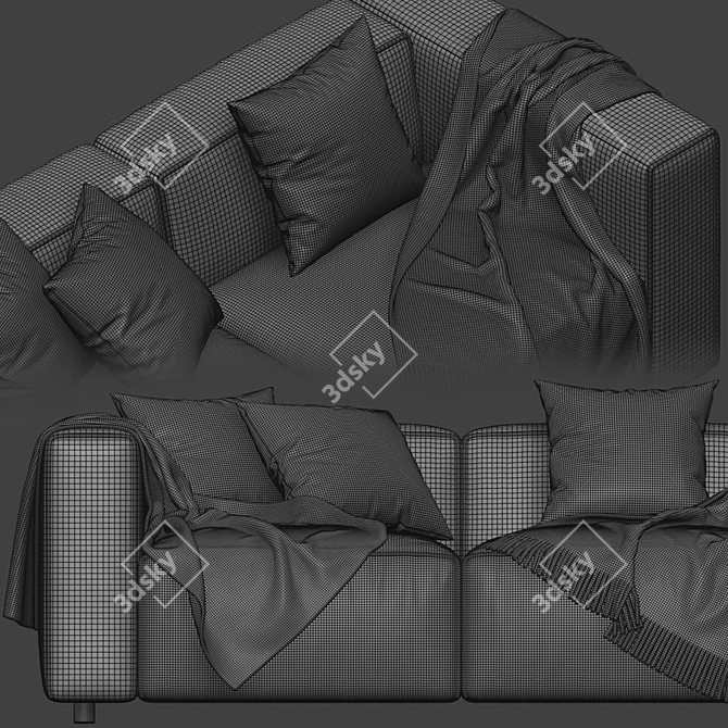 Contemporary BoConcept Carmo 2-Seater Sofa 3D model image 5
