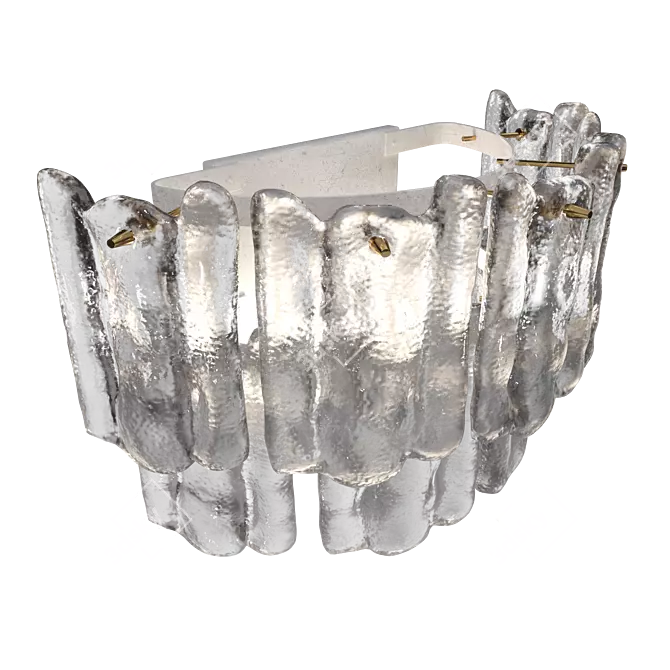 Soviet Vintage Crystal Ice Glass 3D model image 2