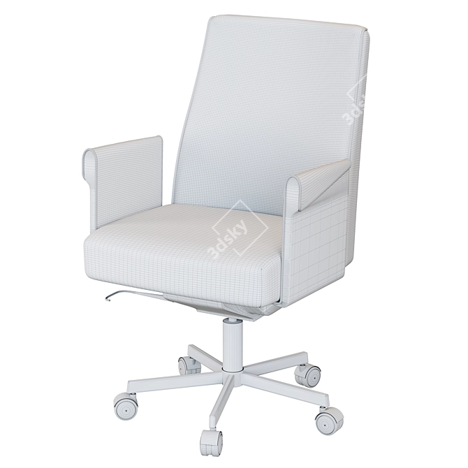 Elegant Ergonomic Task Chair 3D model image 3