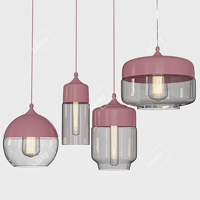 Nordic Glass Pendant LightgetModeling 3D 3D model image 3