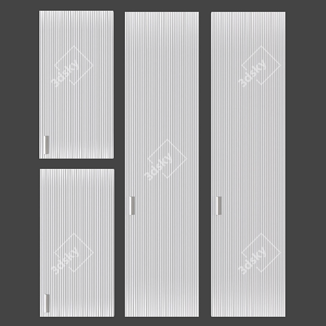 Modern Grate Bathroom Furniture Set 3D model image 4
