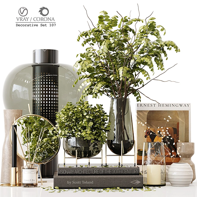 High-Quality Decorative Set 107 3D model image 1