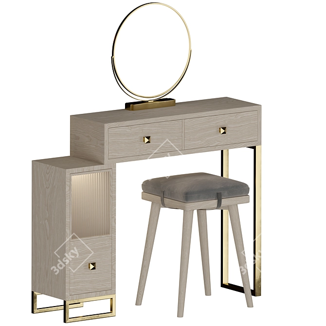 Scandinavian Style Vanity Set 3D model image 5