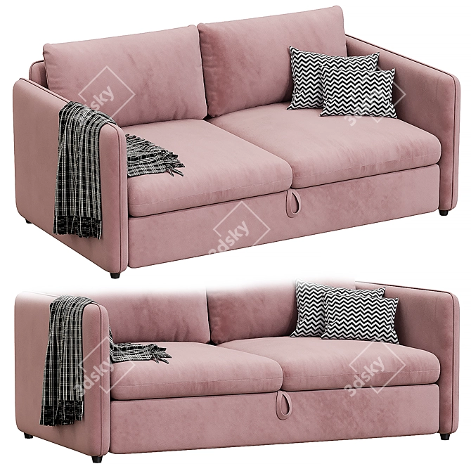 Modern Wagon Sofa Set 3D model image 2
