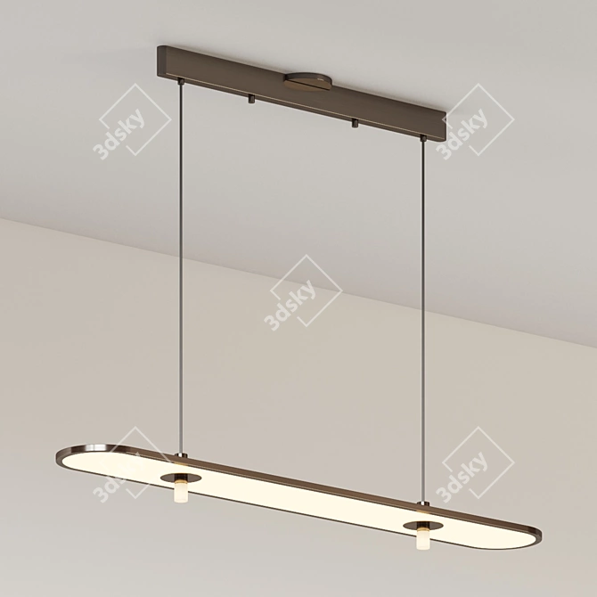 Linear LED Suspension Light - Luminescent Glow 3D model image 2