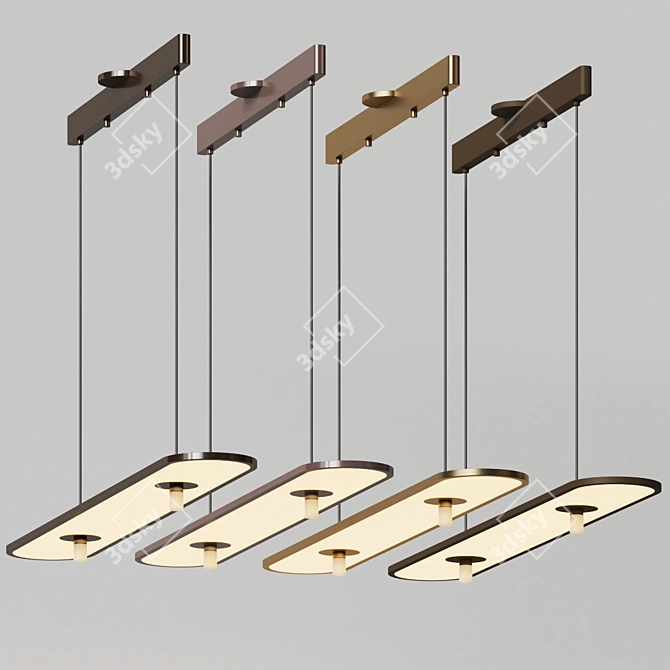 Linear LED Suspension Light - Luminescent Glow 3D model image 3