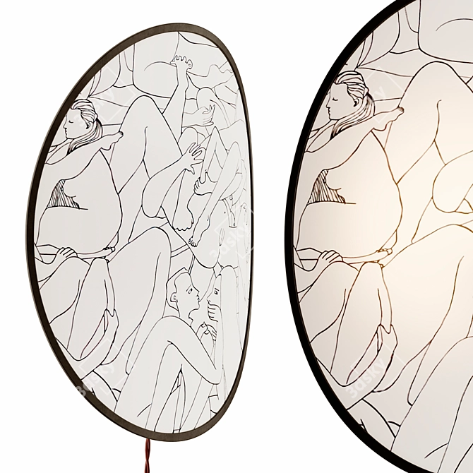 Satisfaction Wall Sconce | Exclusive Wallpaper Collection 3D model image 1