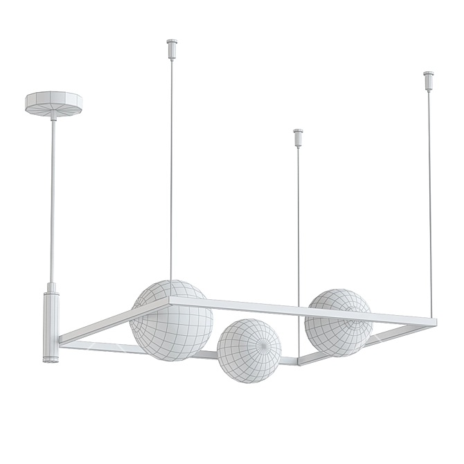 Contemporary Hanging Light Fixture 3D model image 2