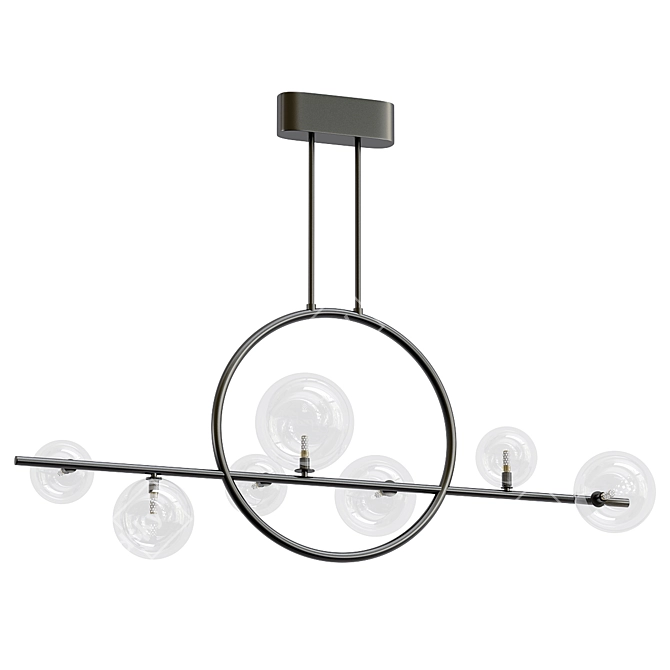 Saturn LED Ceiling Chandelier, 3Ds Max Model 3D model image 1