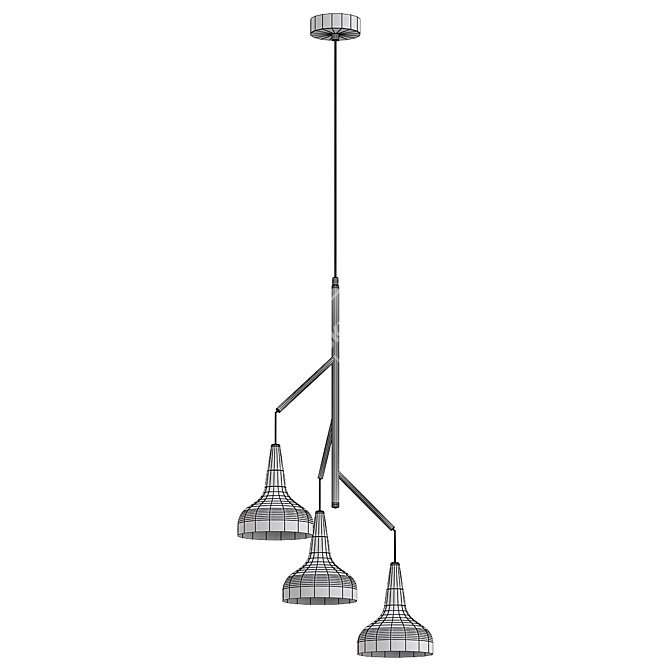 Modern Pendant Light Fixture 79653 3D model image 2
