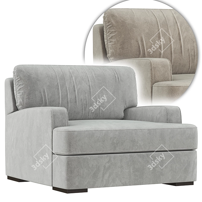 Modern Accent Armchair Furnishings 3D model image 1