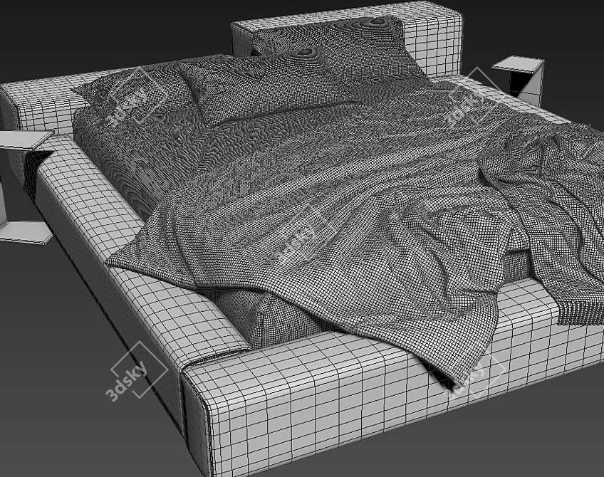 Modern Living Divani Wall Bed 3D model image 4