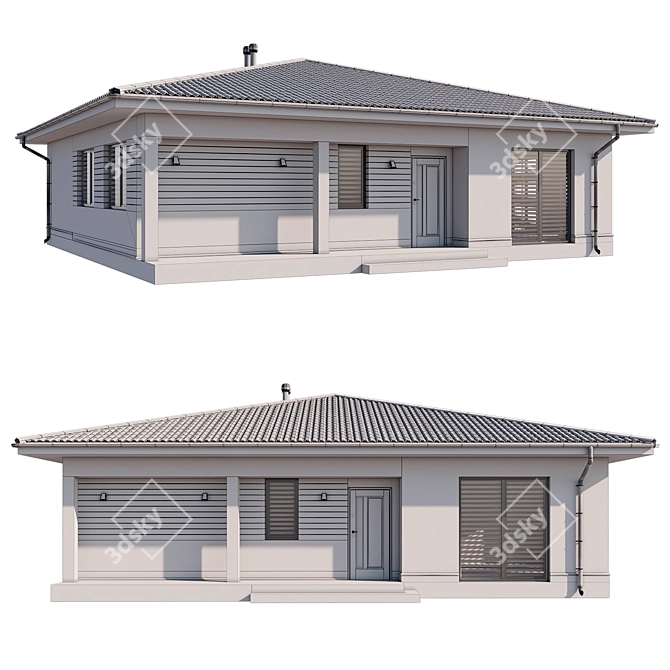 Country House 135 sq.m. 3D model image 3