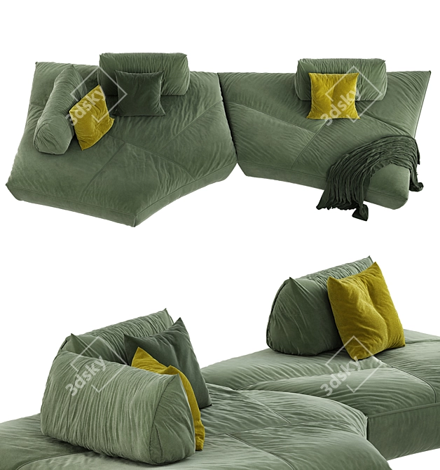 Night Fever 2 Vray Sofa 3D model image 2