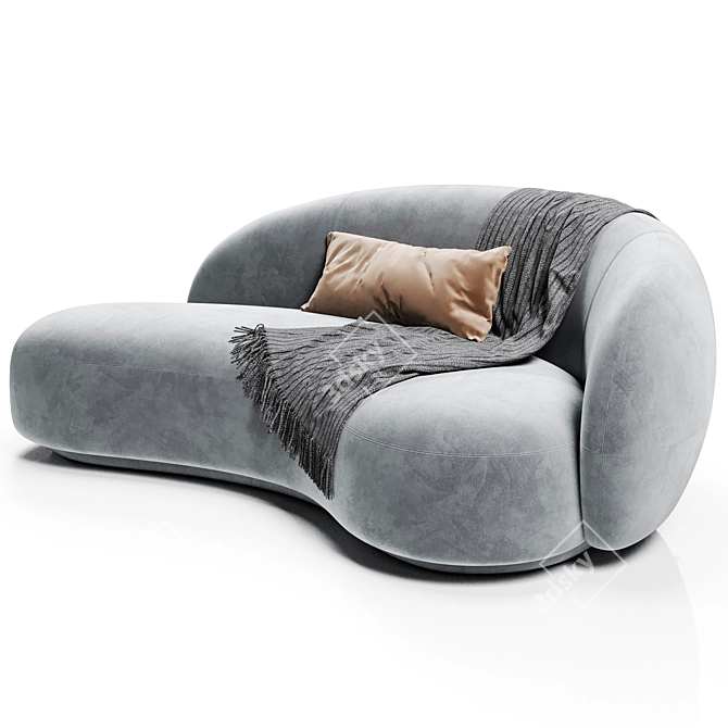 Elegant Julep Chaise Longue Brilliance 3D model image 2