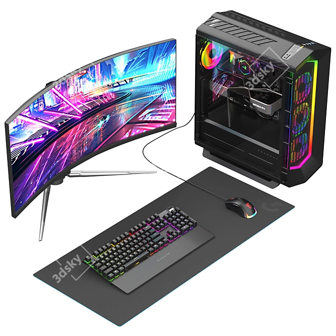 Gamer Set 2 Corona Renderer 3D model image 4