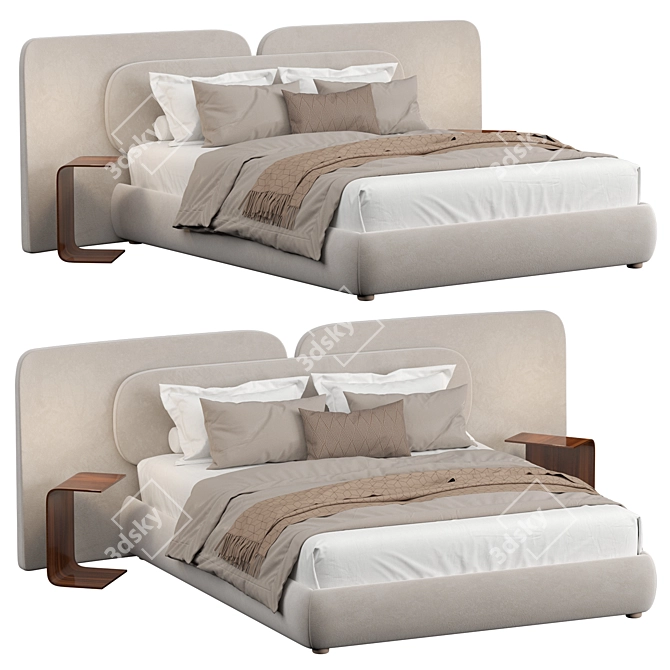 Modern Sleek Rove Concepts Bed 3D model image 5