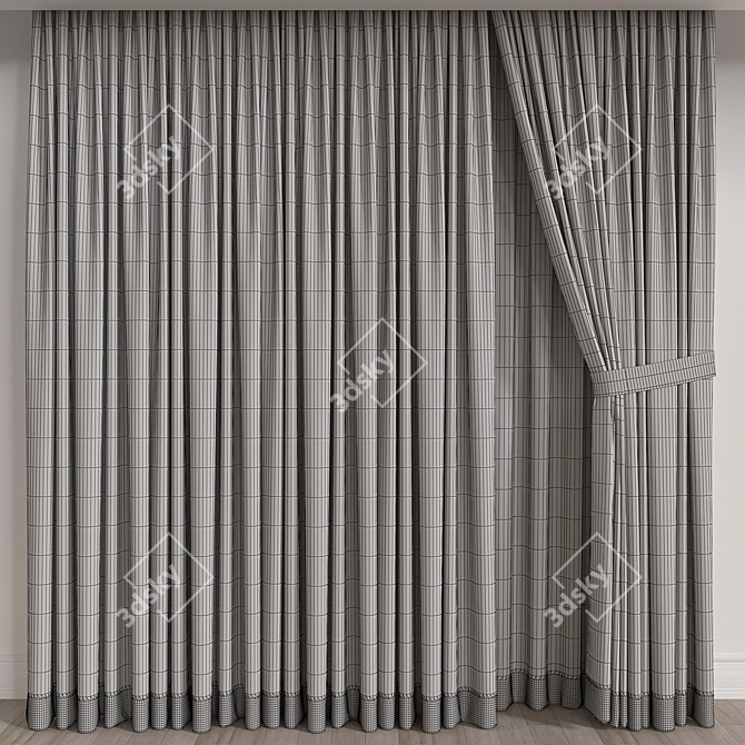 Elegant Curtain 3D Model Polys: 72778 3D model image 3