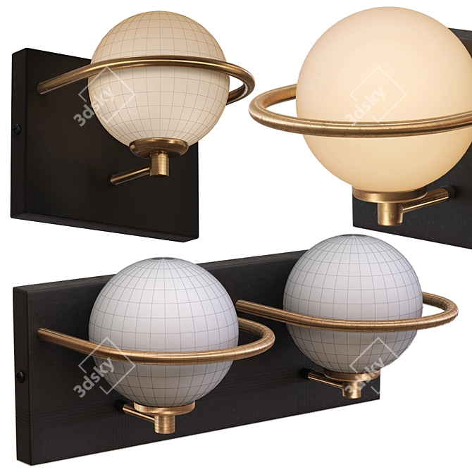 Lucide ISOBEL Bathroom Wall Light 3D model image 3