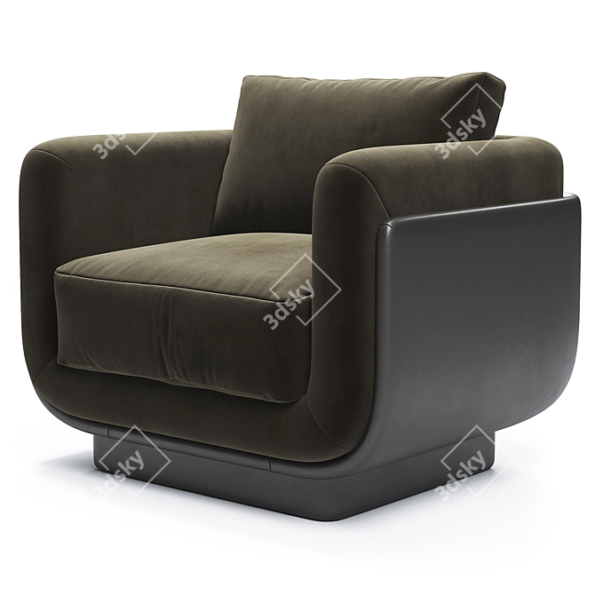 Modern Chic Ebisu Armchair, Brand: studiotwentyseven 3D model image 2