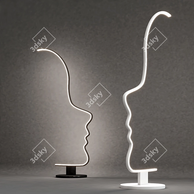 Modern LED Floor Lamp DAFNE 3D model image 4