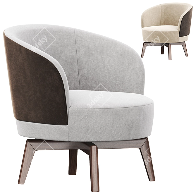 Modern Doyle Armchair Design 3D model image 1
