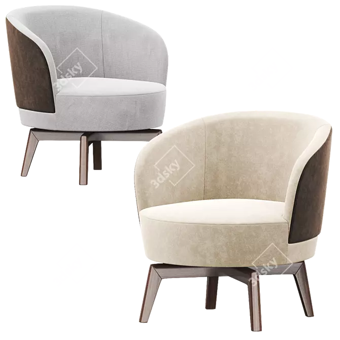 Modern Doyle Armchair Design 3D model image 6