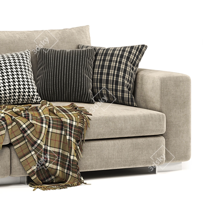 Modern Designer Sofa for V-Ray 3D model image 3