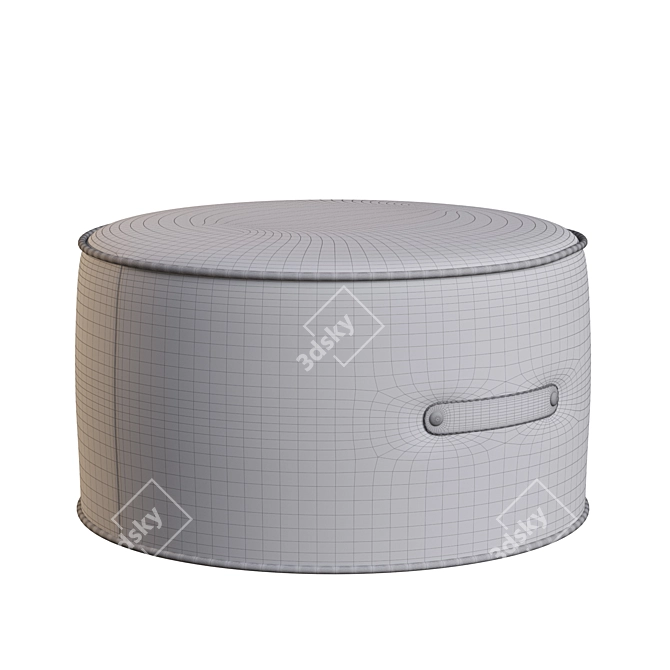 Boho Chic Round Ottoman 3D model image 10