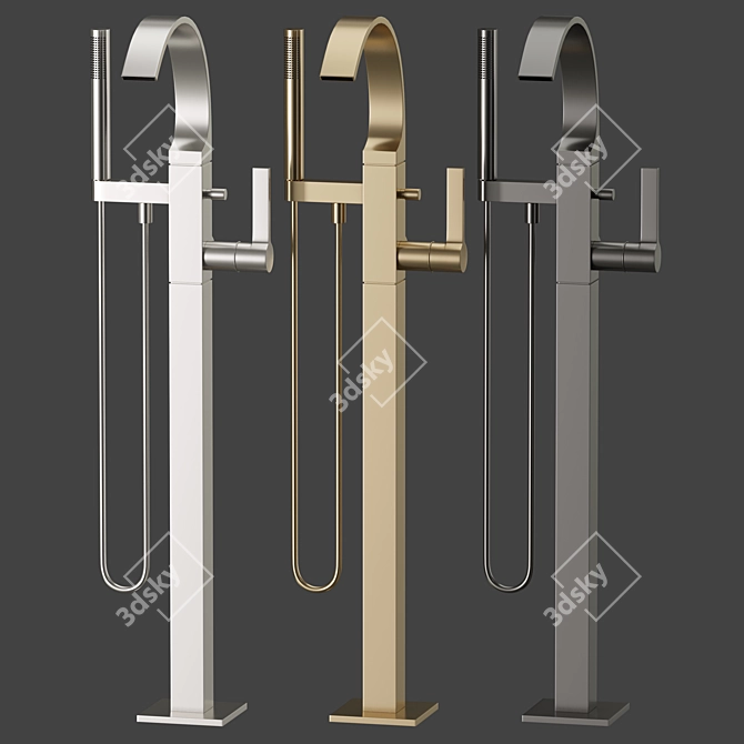 InBani Giro Bathtub & Mixer 3D model image 2
