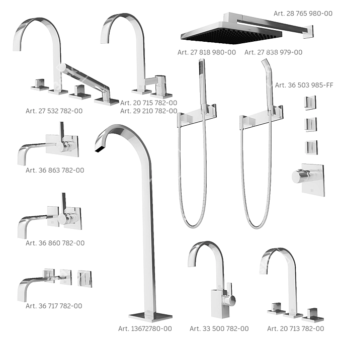 Dornbracht MEM Bathroom Fixtures 3D model image 2