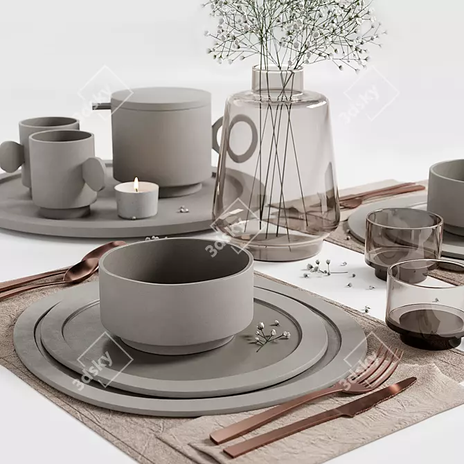  Designer Tableware Set Maarten Bass 3D model image 2