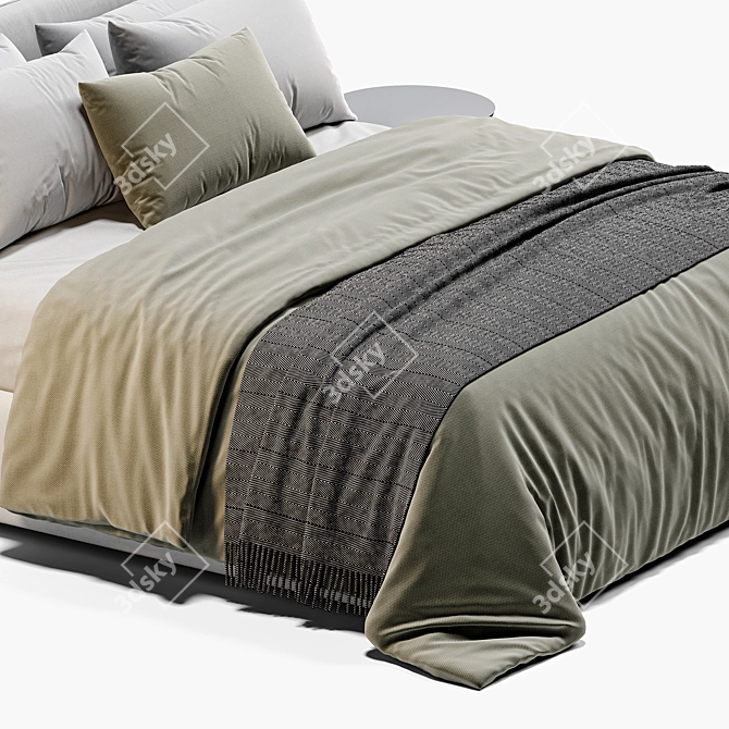 Modern Boca Slim Bed 3D 3D model image 3