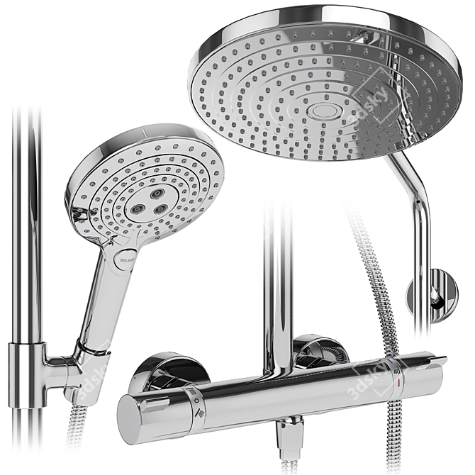 Hansgrohe Shower Systems Bundle 3D model image 6