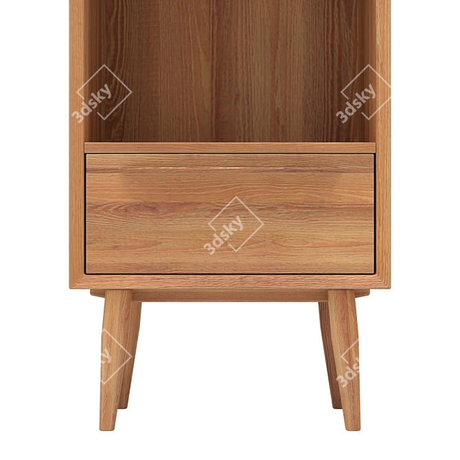 Sleek Bruni White Storage Shelf 3D model image 3
