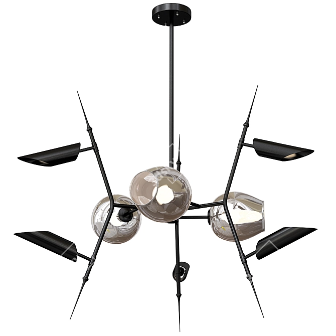 Elegant Lumia Chandelier Fixture 3D model image 2