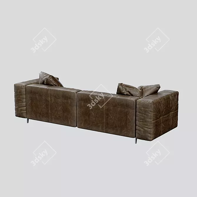 Heritage Divan - Premium Leather Sofa 3D model image 3