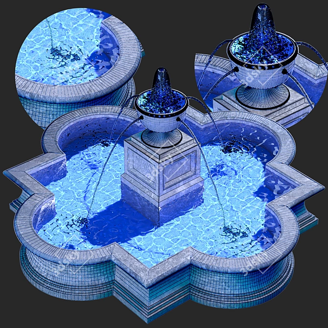 3D Fountain Vol 08 Bundle 3D model image 4