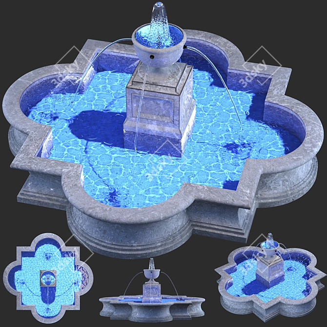 3D Fountain Vol 08 Bundle 3D model image 5