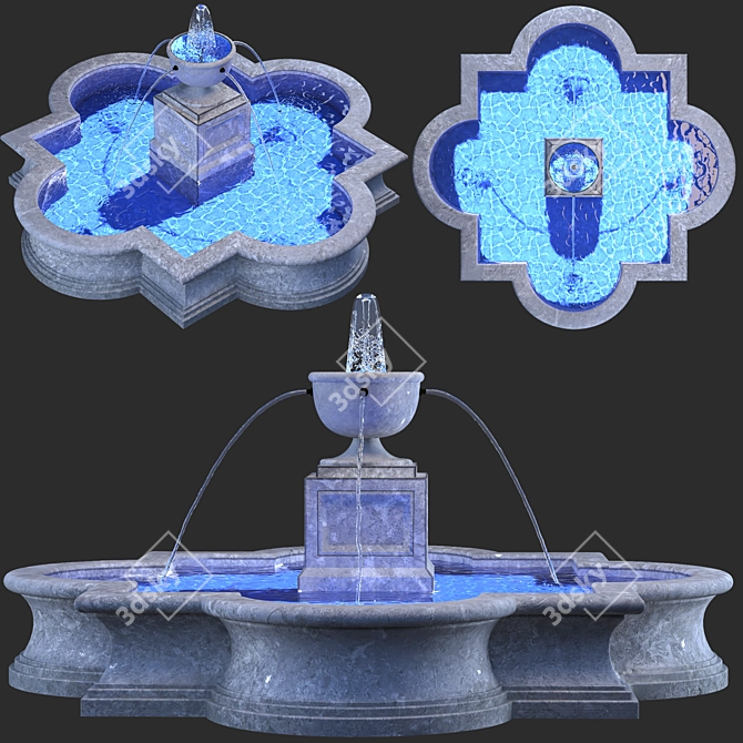 3D Fountain Vol 08 Bundle 3D model image 6