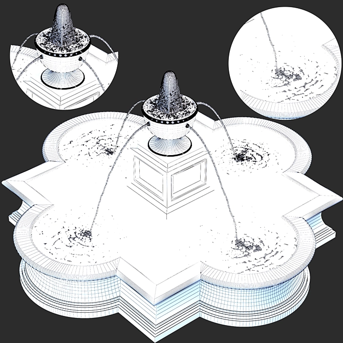 3D Fountain Vol 08 Bundle 3D model image 9