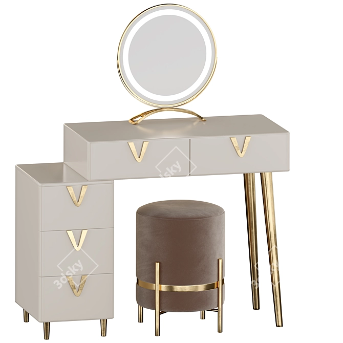 ORLA Modern Vanity Set: Sleek & Functional 3D model image 7