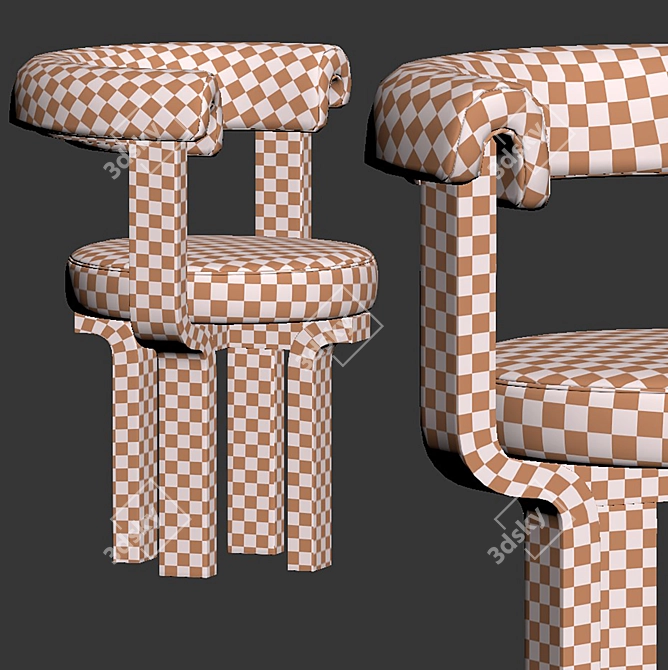 Modern Kana Chair Design Model 3D model image 6