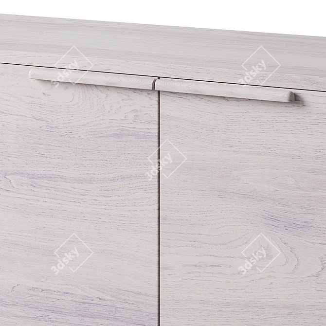 Tate 80" Media Console Set 3D model image 3