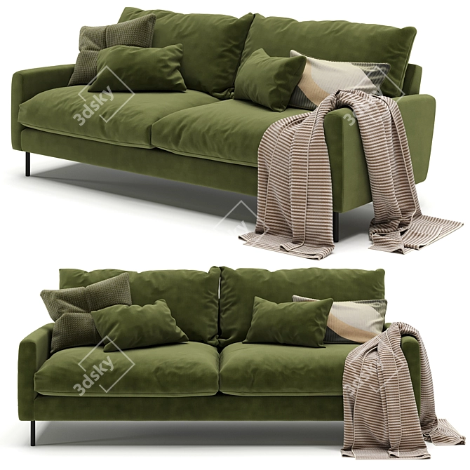 Modern 3 Seater Sofa Collection 🌈 3D model image 2