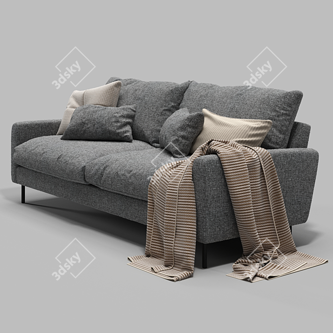 Modern 3 Seater Sofa Collection 🌈 3D model image 6